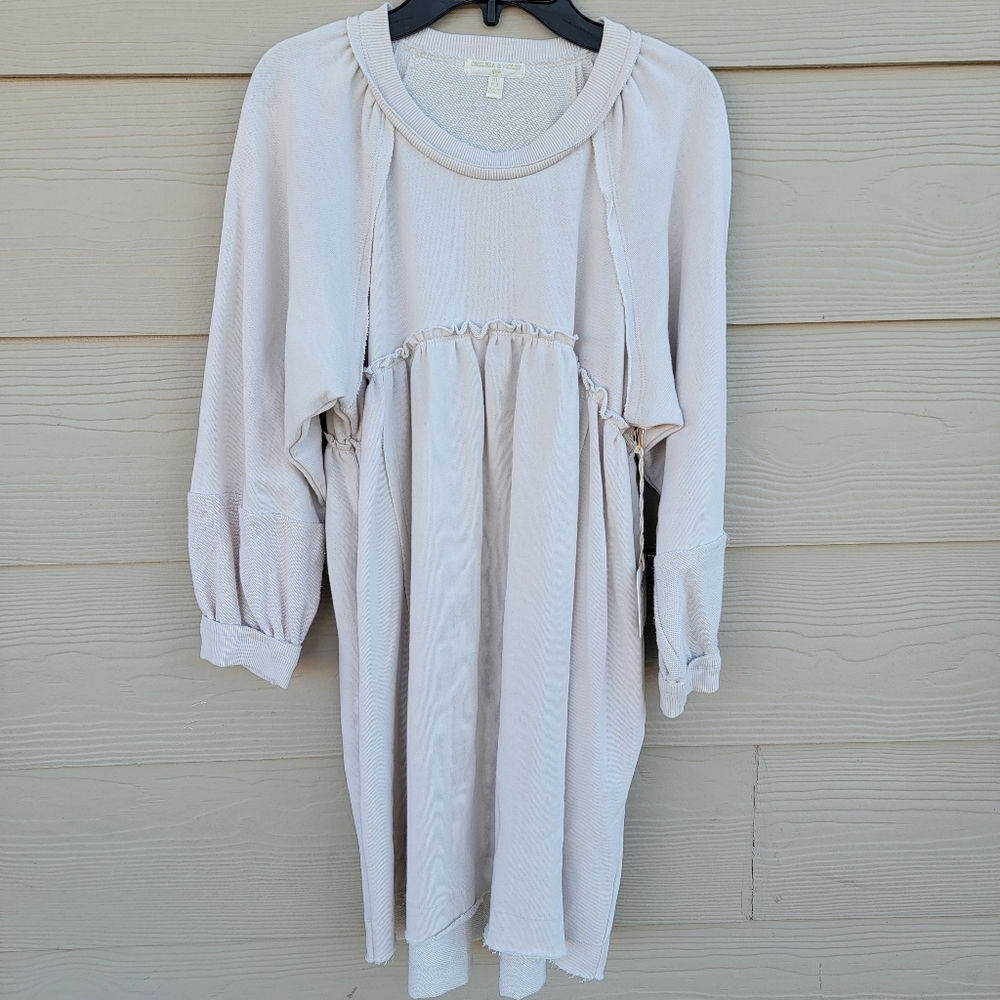 Chelsea and Violet Girls oversized Sweatshirt Dress Blush Size 10/12 and size 16